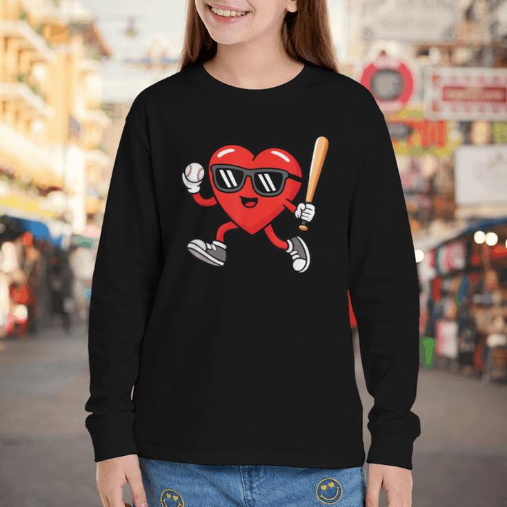 Baseball Valentines Day Heart Boys Sports Love Youth Long Sleeve Tee Baseball Valentines Day Heart Boys Sports Love Youth Long Sleeve Tee