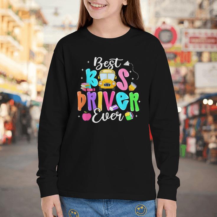 Best Bus Driver Ever Back To School Youth Long Sleeve Tee