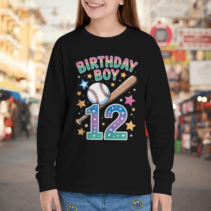 Birthday Boy 12th Birthday Baseball Youth Long Sleeve Tee Birthday Boy 12th Birthday Baseball Youth Long Sleeve Tee