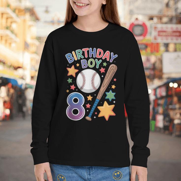 Birthday Boy 8th Birthday Baseball Youth Long Sleeve Tee Birthday Boy 8th Birthday Baseball Youth Long Sleeve Tee