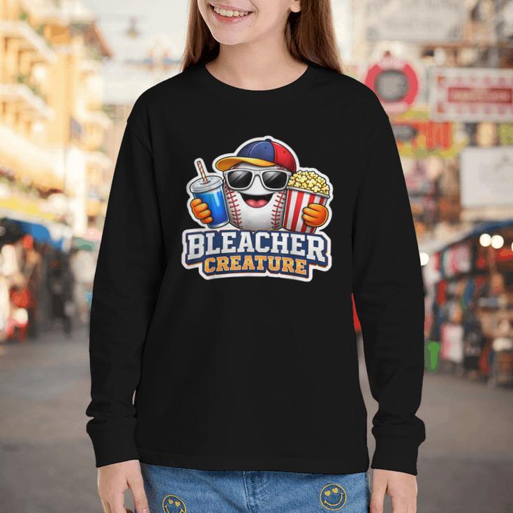 Bleacher Creature Baseball Fan Supporter Game Day Ball Youth Long Sleeve Tee