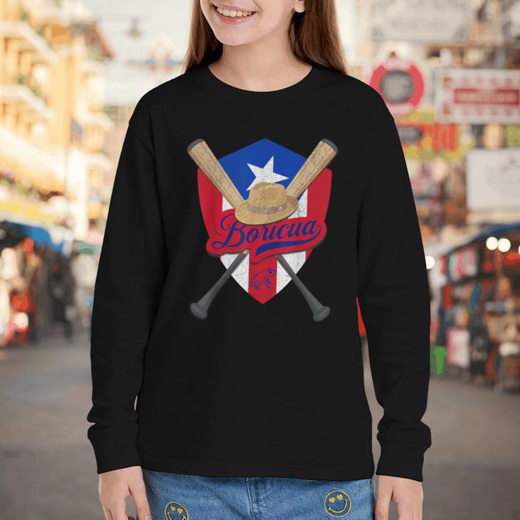 Boricua Puerto Rico Baseball Coqui Frog Pava Hat Fan Youth Long Sleeve Tee Boricua Puerto Rico Baseball Coqui Frog Pava Hat Fan Youth Long Sleeve Tee