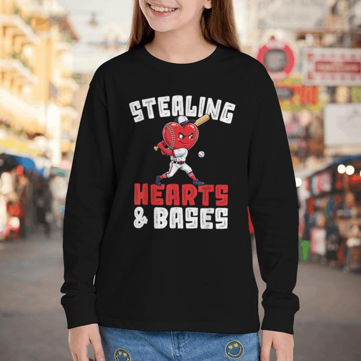 Boys Baseball Valentines Shirt Sterling Hearts Baseball Youth Long Sleeve Tee Boys Baseball Valentines Shirt Sterling Hearts Baseball Youth Long Sleeve Tee