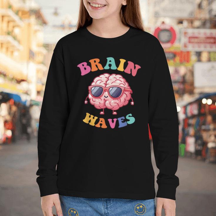 Brain Waves Last Day Of School Back To School Youth Long Sleeve Tee