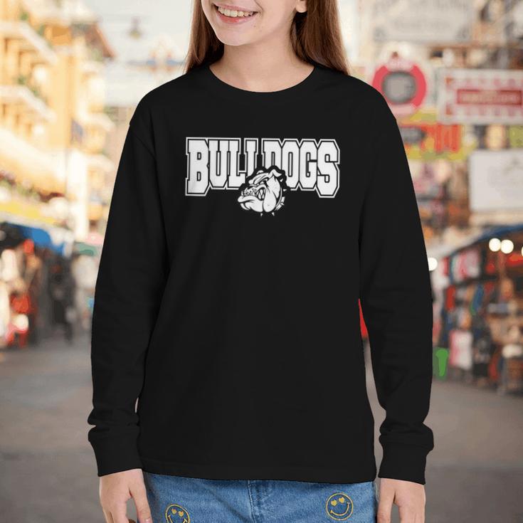 Bulldogs High School Spirit Fan Team Bulldog Back To School Youth Long Sleeve Tee