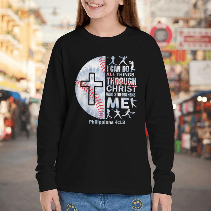 Christian Baseball Men Boy Player Team Religious Philippians Youth Long Sleeve Tee Christian Baseball Men Boy Player Team Religious Philippians Youth Long Sleeve Tee