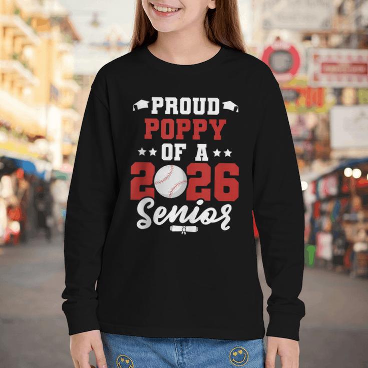 Class Of 2026 Senior Year Baseball Poppy 2026 Graduate Youth Long Sleeve Tee