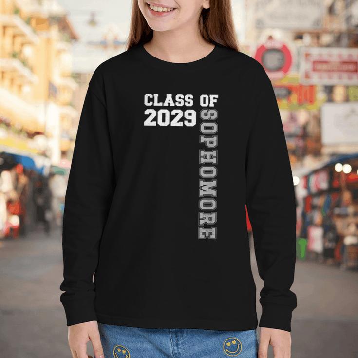 Class Of 2029 Sophomore 2029 Back To School Youth Long Sleeve Tee Class Of 2029 Sophomore 2029 Back To School Youth Long Sleeve Tee