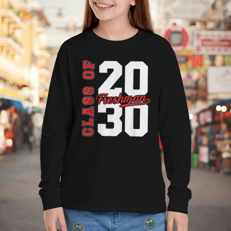 Class Of 2030 Freshman 2030 Back To School Youth Long Sleeve Tee Class Of 2030 Freshman 2030 Back To School Youth Long Sleeve Tee