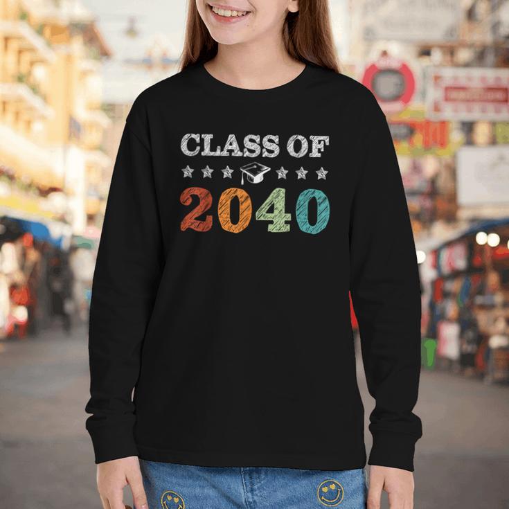 Class Of 2040 Grow With Me First Day School Back To School Youth Long Sleeve Tee