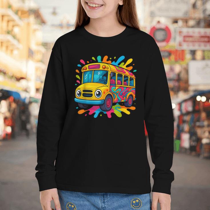 Colorful School Bus Driver Back To School Men Women Kids Youth Long Sleeve Tee Colorful School Bus Driver Back To School Men Women Kids Youth Long Sleeve Tee