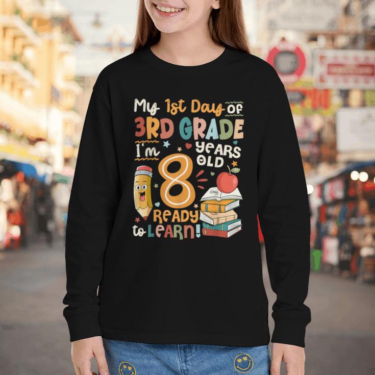 Cute My First Day Of 3rd Grade Back To School Boys Girls Youth Long Sleeve Tee Cute My First Day Of 3rd Grade Back To School Boys Girls Youth Long Sleeve Tee