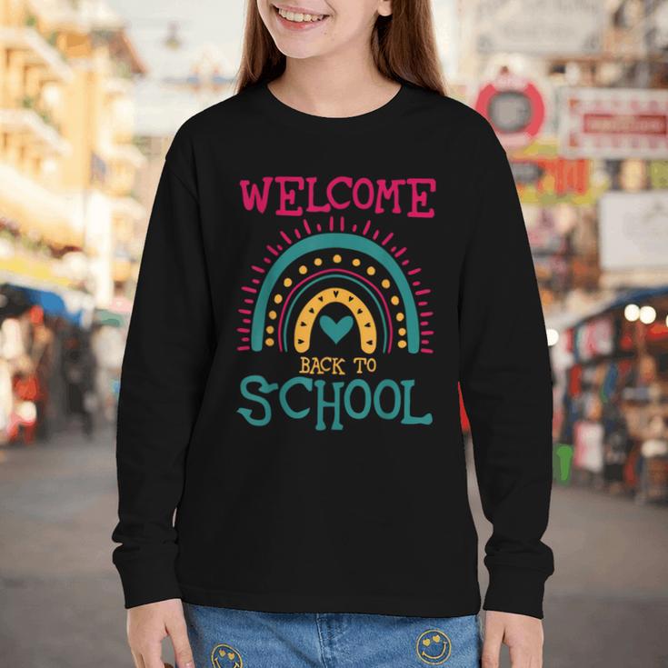 Cute Welcome Back To School First Day Of School First Day Youth Long Sleeve Tee Cute Welcome Back To School First Day Of School First Day Youth Long Sleeve Tee