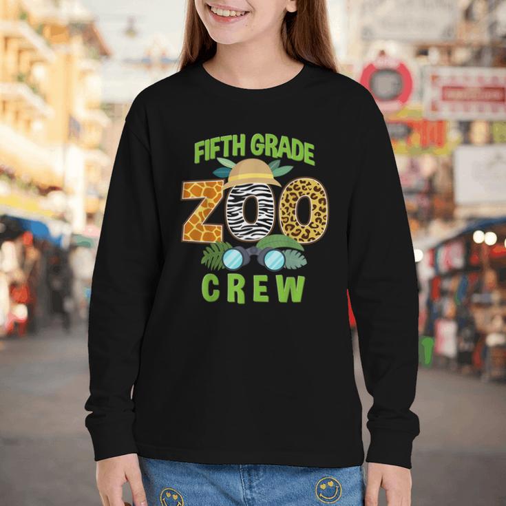 Fifth Grade Zoo Crew Wild Animal Safari Back To School Youth Long Sleeve Tee