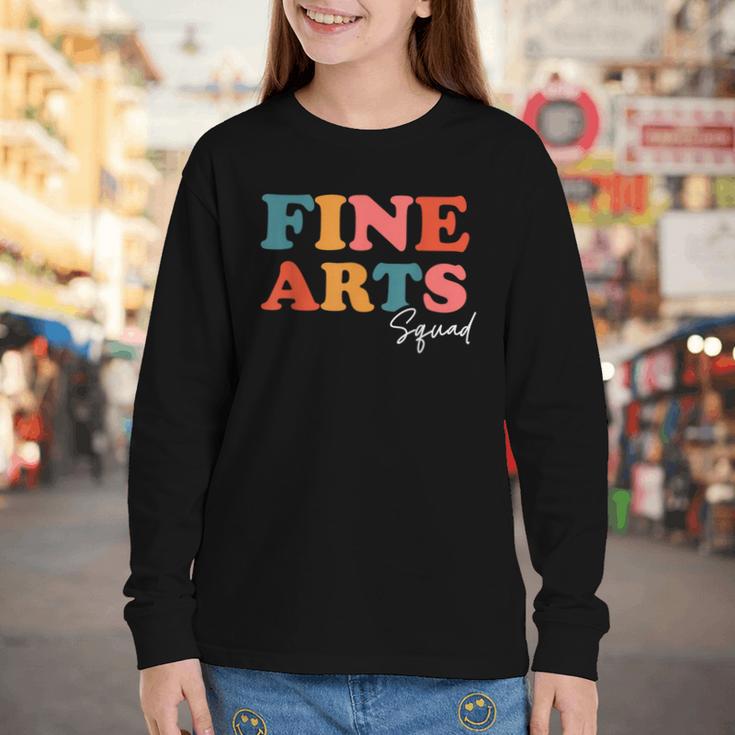 Fine Arts Squad Boho Cute Back To School Fine Arts Youth Long Sleeve Tee