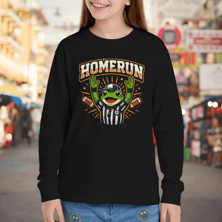 Football Referee Touchdown Baseball Homerun Frog Youth Long Sleeve Tee Football Referee Touchdown Baseball Homerun Frog Youth Long Sleeve Tee