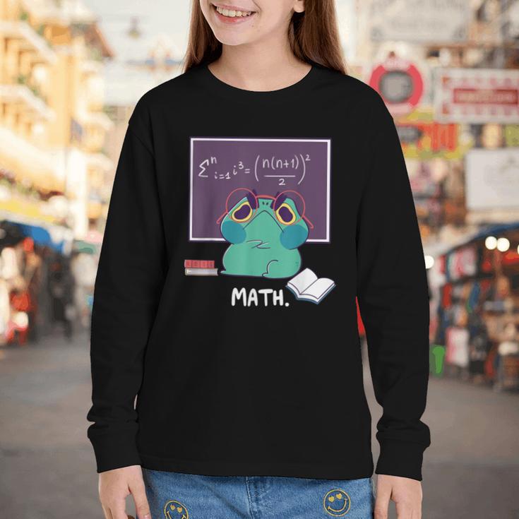 Frog Hates Math Kawaii Science Back To School Kids Youth Long Sleeve Tee Frog Hates Math Kawaii Science Back To School Kids Youth Long Sleeve Tee