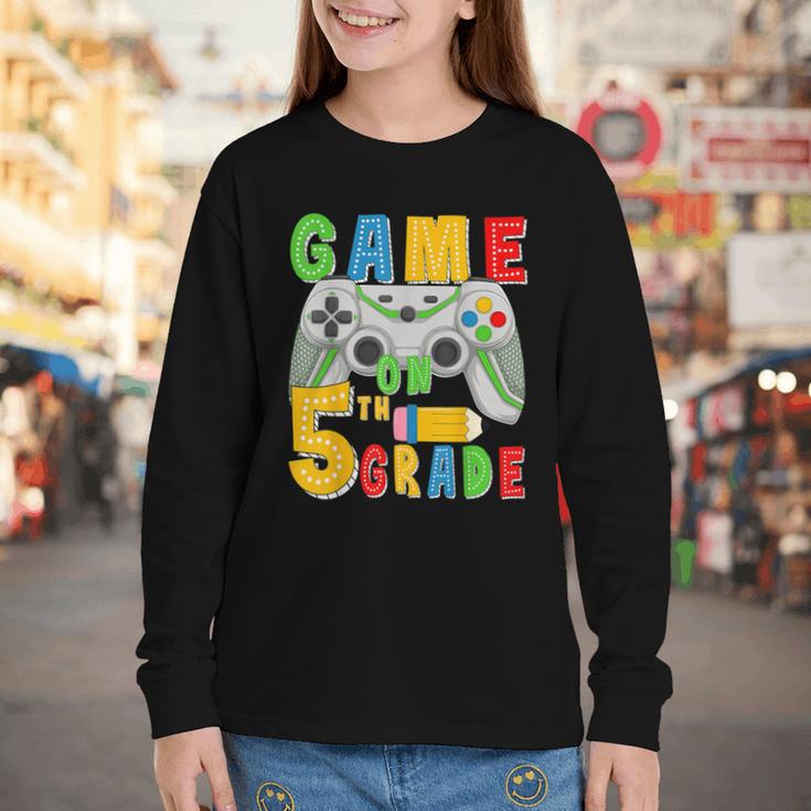 Game On Fifth Grade Back To School Gamer 5th Grade Boys Kids Youth Long Sleeve Tee Game On Fifth Grade Back To School Gamer 5th Grade Boys Kids Youth Long Sleeve Tee