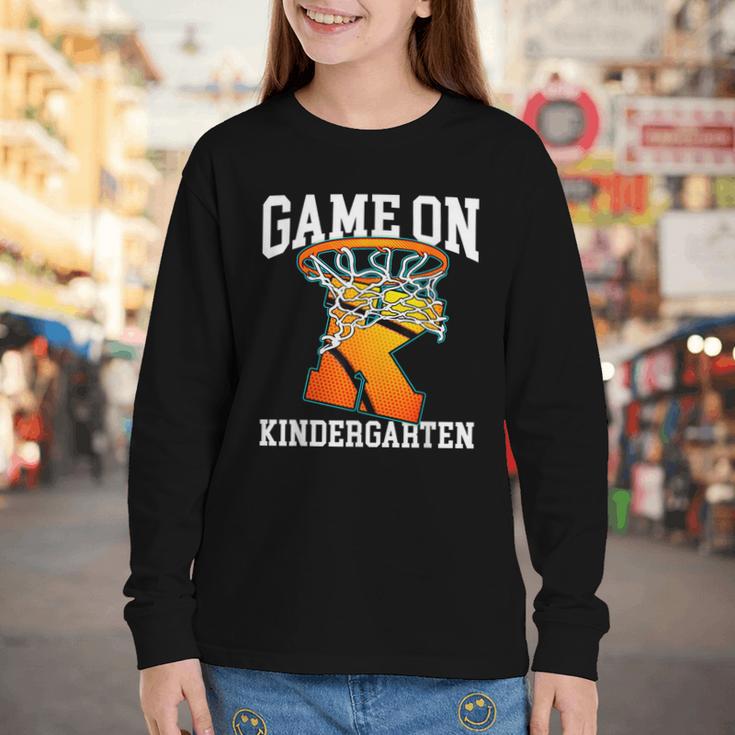 Game On Kindergarten Basketball Back To School Student Boys Youth Long Sleeve Tee Game On Kindergarten Basketball Back To School Student Boys Youth Long Sleeve Tee