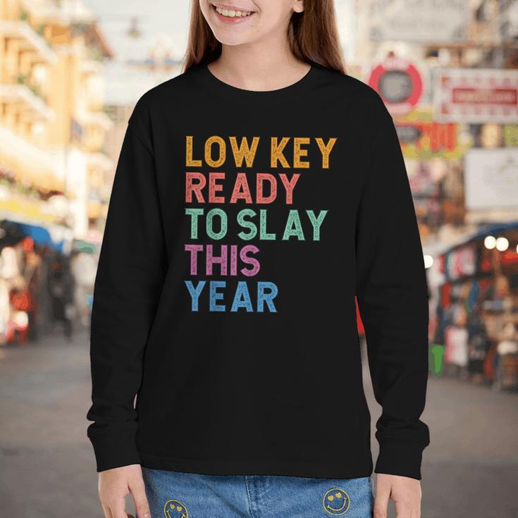 Gen Z Alpha Back To School Low Key Ready To Slay This Year Youth Long Sleeve Tee Gen Z Alpha Back To School Low Key Ready To Slay This Year Youth Long Sleeve Tee