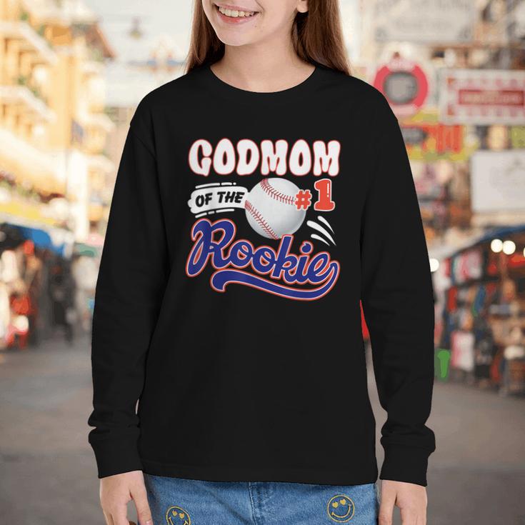 GodMom Rookie Of Year 1st Birthday Baseball Theme Matching Youth Long Sleeve Tee GodMom Rookie Of Year 1st Birthday Baseball Theme Matching Youth Long Sleeve Tee