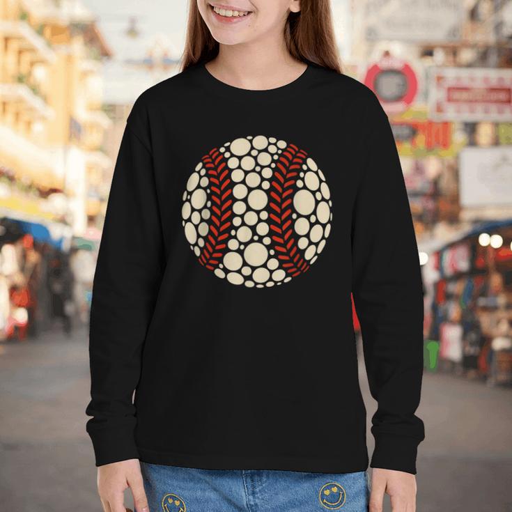Happy Dot Day Baseball Colorful Polka Dots Boy And Youth Youth Long Sleeve Tee