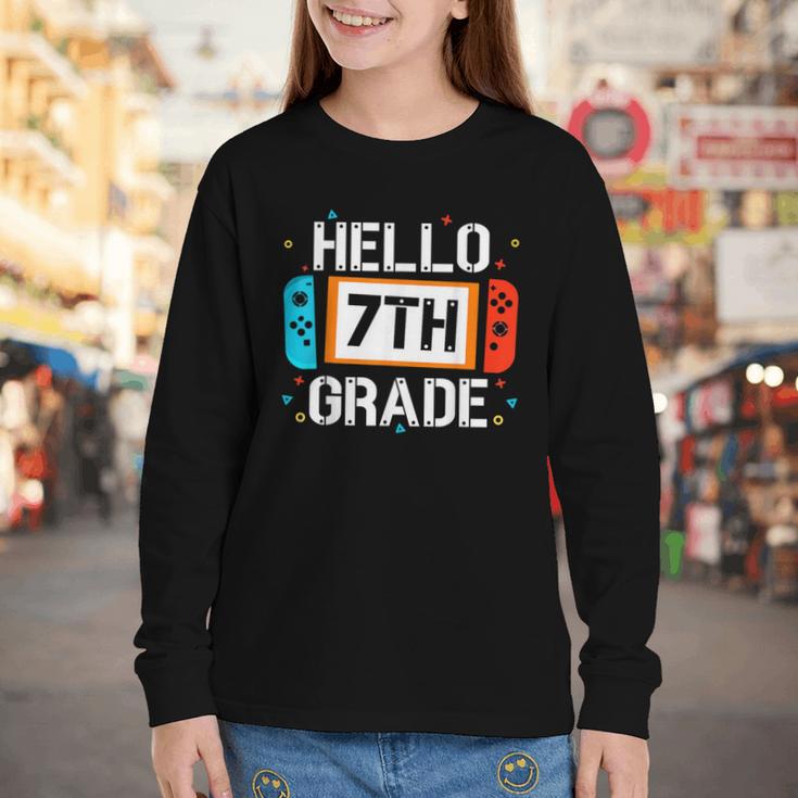 Hello 7th Grade Back To School Video Game Seventh Grade Boys Youth Long Sleeve Tee Hello 7th Grade Back To School Video Game Seventh Grade Boys Youth Long Sleeve Tee