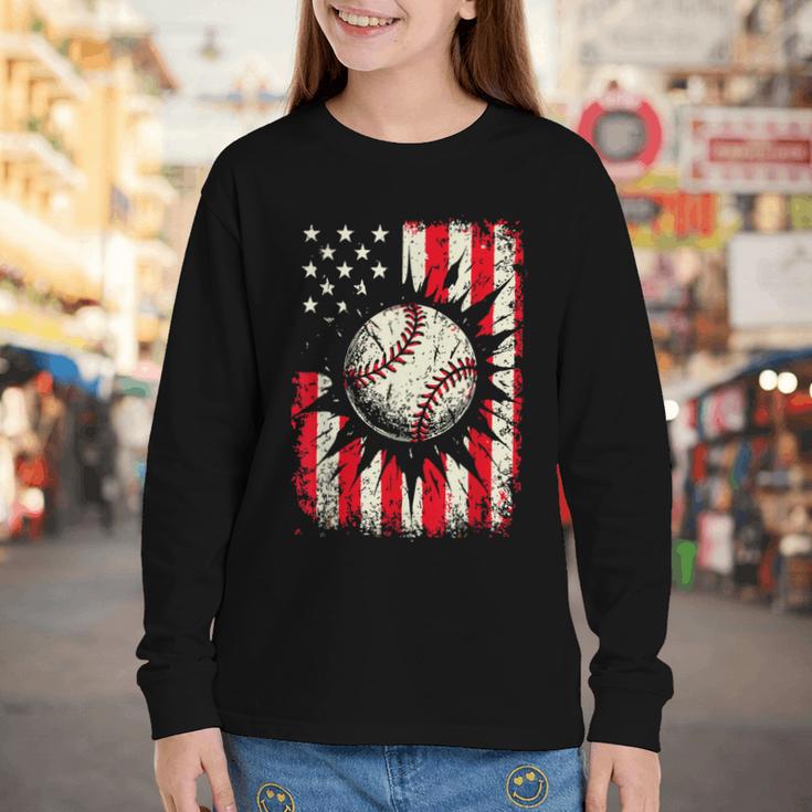 Ice Cream Baseball Drip Respect The Drip Youth Boy Baseball Youth Long Sleeve Tee