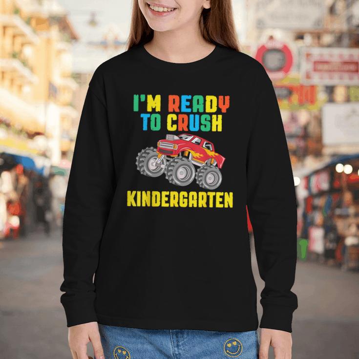 I'm Ready To Crush Kindergarten Dinosaur Back To School Boys Youth Long Sleeve Tee I'm Ready To Crush Kindergarten Dinosaur Back To School Boys Youth Long Sleeve Tee