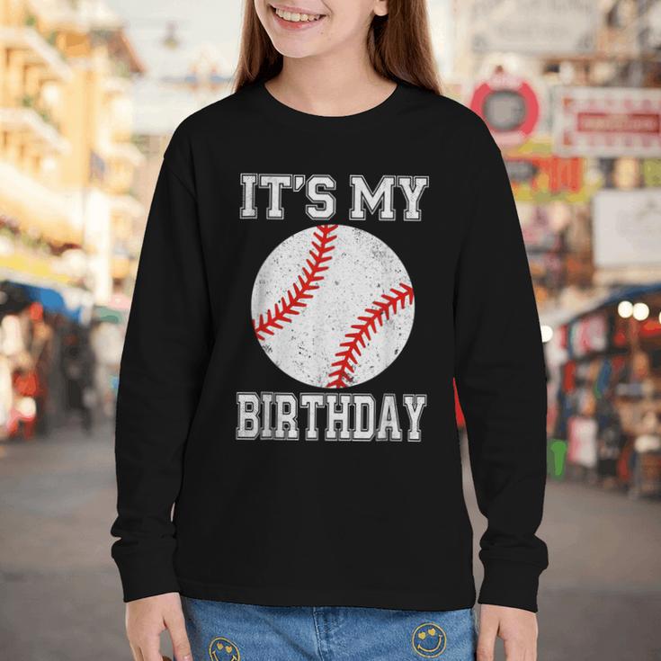 It’s My Birthday Baseball Vintage Style Youth Long Sleeve Tee It’s My Birthday Baseball Vintage Style Youth Long Sleeve Tee
