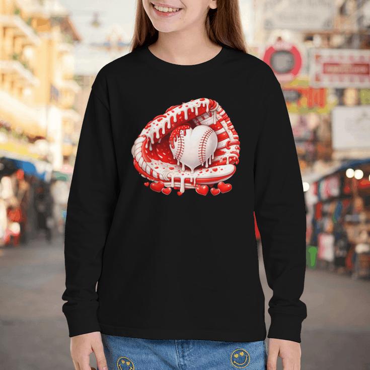 Kid Drip Ice Cream Baseball Heart Catcher Valentines Day Boy Youth Long Sleeve Tee Kid Drip Ice Cream Baseball Heart Catcher Valentines Day Boy Youth Long Sleeve Tee