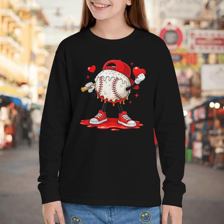 Kids Valentine Baseball Boys Valentines Day Tee Youth Long Sleeve Tee Kids Valentine Baseball Boys Valentines Day Tee Youth Long Sleeve Tee