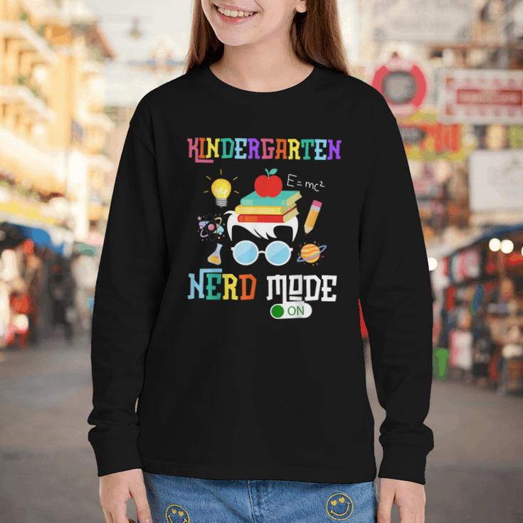 Kindergarten Nerd Mode On Back To School Science Kids Boys Youth Long Sleeve Tee Kindergarten Nerd Mode On Back To School Science Kids Boys Youth Long Sleeve Tee