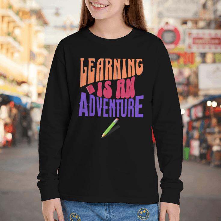 Learning Back To School Is a Motivational Youth Long Sleeve Tee Learning Back To School Is a Motivational Youth Long Sleeve Tee