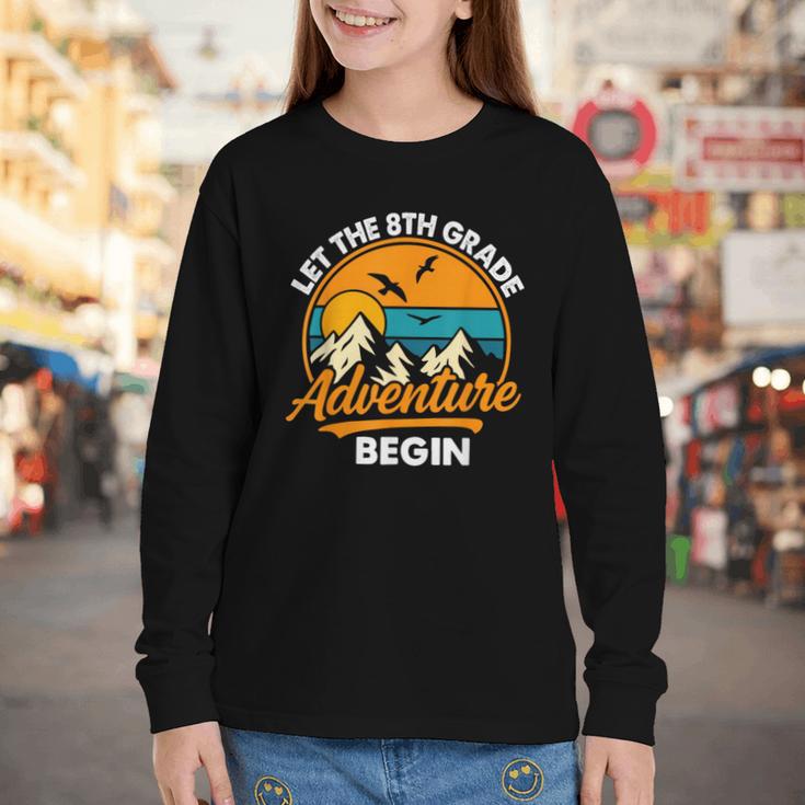 Let The 8th Grade Adventure Begin Back To School Youth Long Sleeve Tee Let The 8th Grade Adventure Begin Back To School Youth Long Sleeve Tee