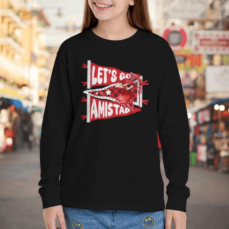 Let's Go Amistad Friendship Back To School Spirit Youth Long Sleeve Tee Let's Go Amistad Friendship Back To School Spirit Youth Long Sleeve Tee