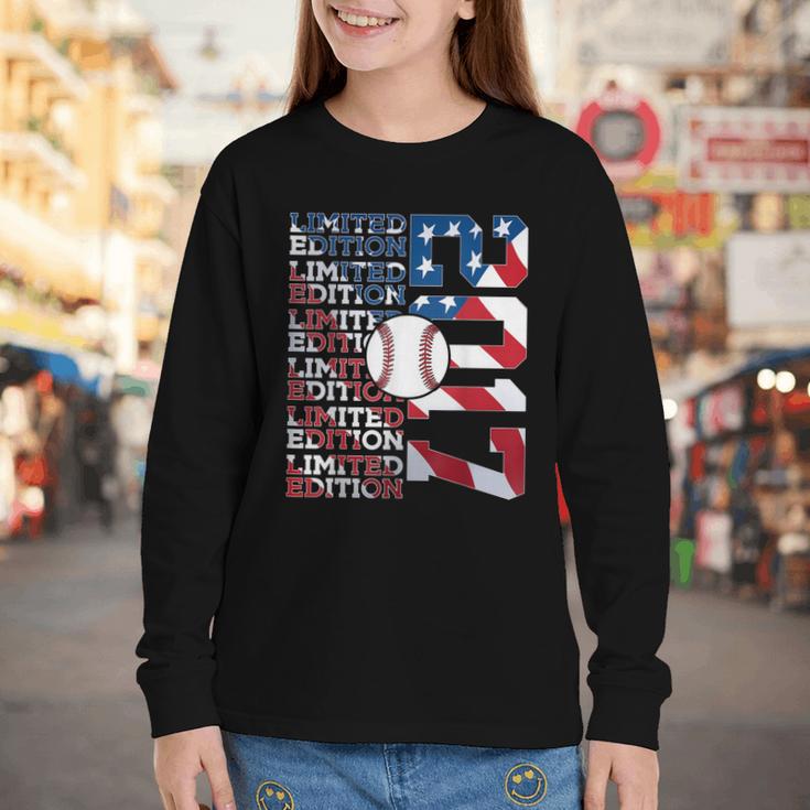 Limited Edition 2017 Baseball 9TH Birthday Youth Long Sleeve Tee