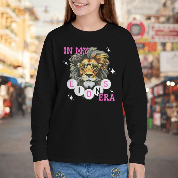 In My Lions Era Team Squad Back To School Mascot Spirit Game Youth Long Sleeve Tee In My Lions Era Team Squad Back To School Mascot Spirit Game Youth Long Sleeve Tee