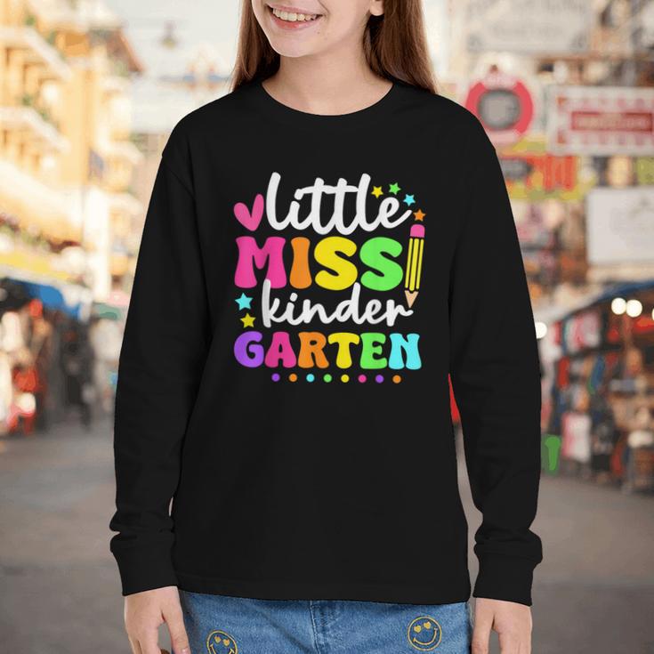 Little Miss Kindergarten Kids Girls Pencil Back To School Youth Long Sleeve Tee Little Miss Kindergarten Kids Girls Pencil Back To School Youth Long Sleeve Tee