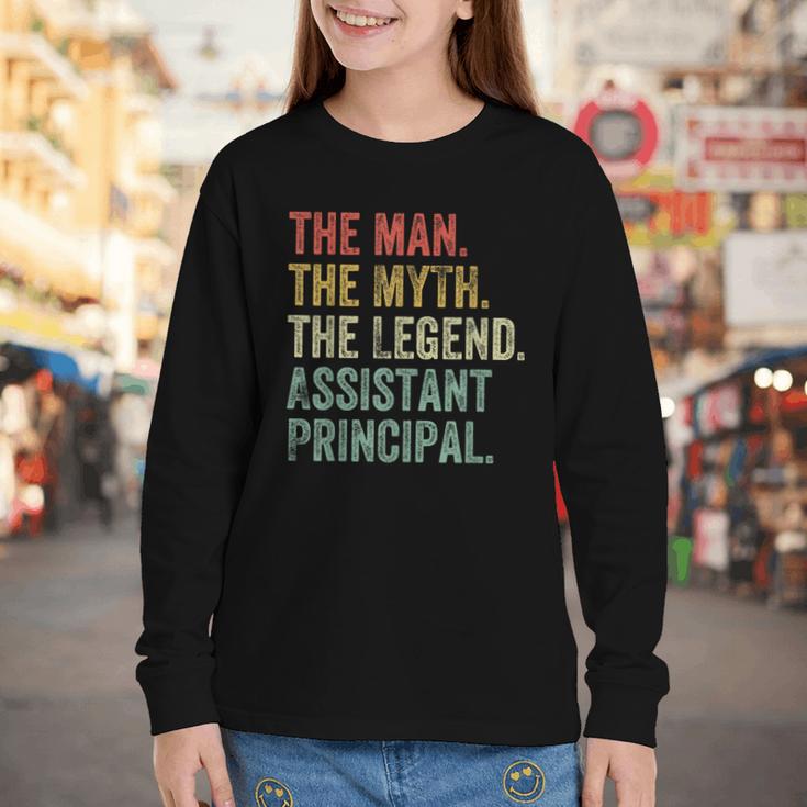 Man Myth The Legend Assistant Principal Dad Back To School Youth Long Sleeve Tee Man Myth The Legend Assistant Principal Dad Back To School Youth Long Sleeve Tee