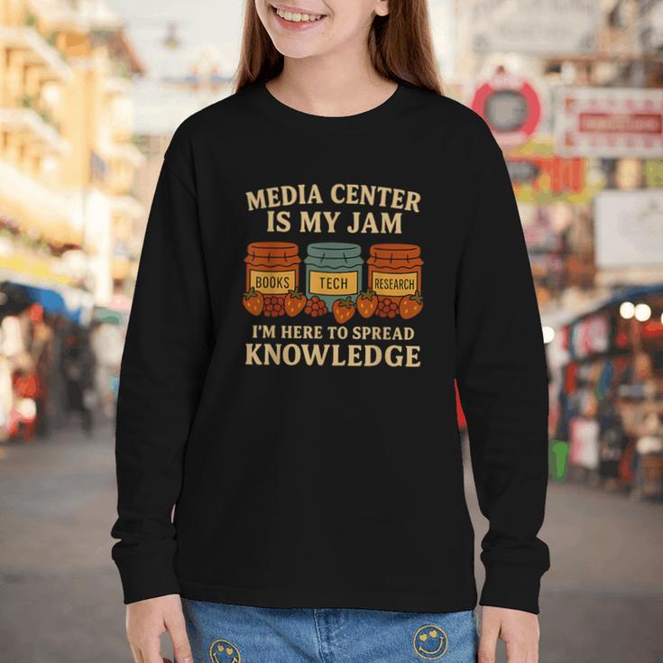 Media Center Is My Jam Library Reading Back To School Youth Long Sleeve Tee Media Center Is My Jam Library Reading Back To School Youth Long Sleeve Tee