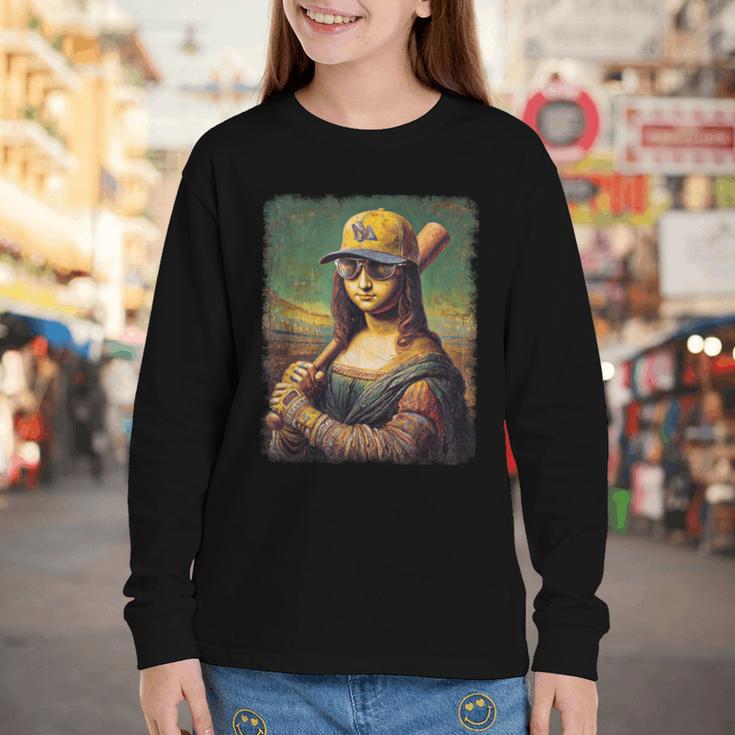 Mona Lisa Baseball Trending Aesthetic Streetwear Youth Long Sleeve Tee Mona Lisa Baseball Trending Aesthetic Streetwear Youth Long Sleeve Tee
