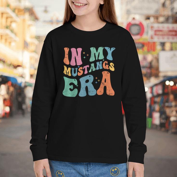 In My Mustangs Era Back To School Spirit Game Retro Groovy Youth Long Sleeve Tee In My Mustangs Era Back To School Spirit Game Retro Groovy Youth Long Sleeve Tee