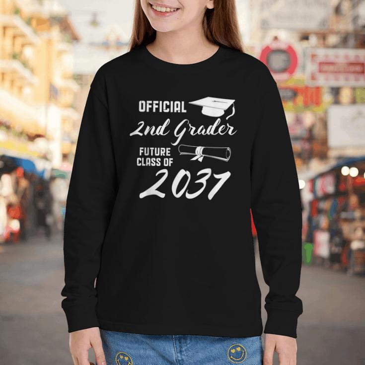 Official 2nd Grader Future Class Of 2037 Back To School Youth Long Sleeve Tee