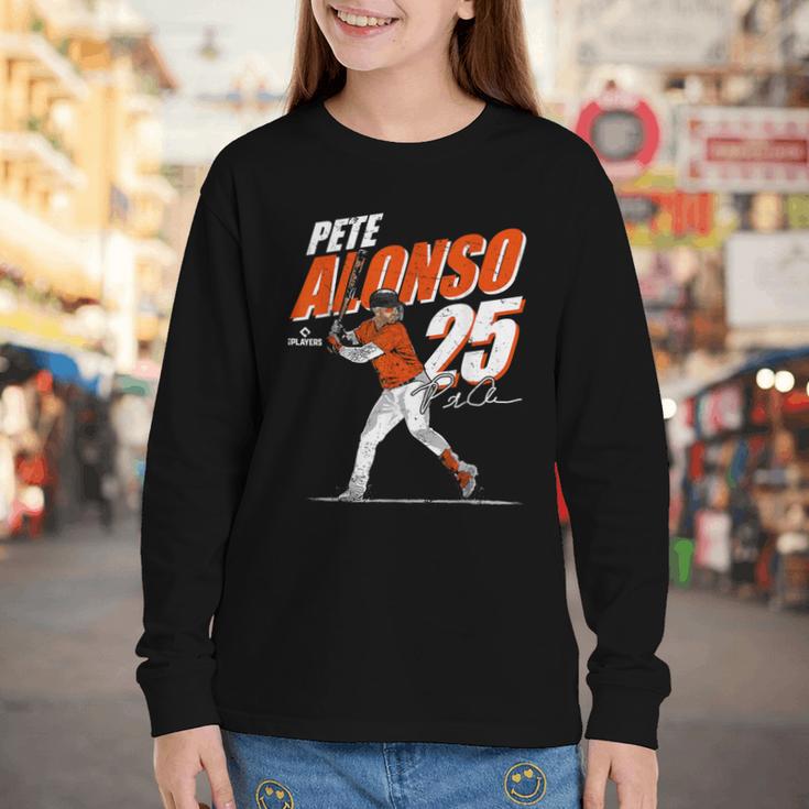 Pete Alonso Baltimore Baseball Players MLBPAL201M Youth Long Sleeve Tee Pete Alonso Baltimore Baseball Players MLBPAL201M Youth Long Sleeve Tee
