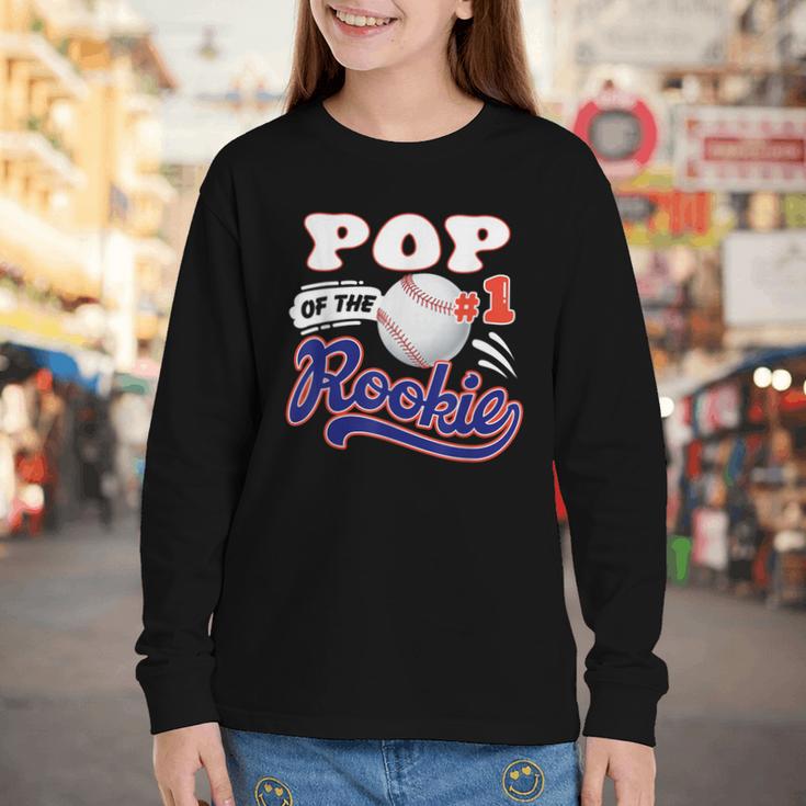 Pop Rookie Of Year 1st Birthday Baseball Theme Matching Youth Long Sleeve Tee Pop Rookie Of Year 1st Birthday Baseball Theme Matching Youth Long Sleeve Tee