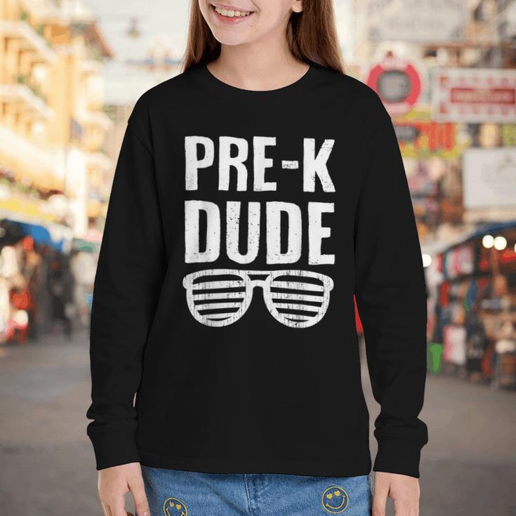 Pre-K Dude First Day Back To School Preschool Boys Kid Youth Long Sleeve Tee Pre-K Dude First Day Back To School Preschool Boys Kid Youth Long Sleeve Tee
