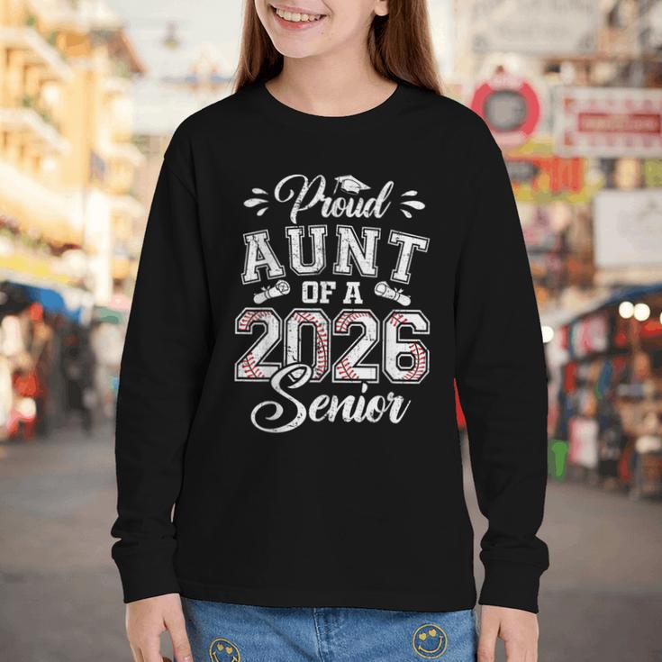 Proud Aunt Of A 2026 Senior Baseball Graduate Youth Long Sleeve Tee
