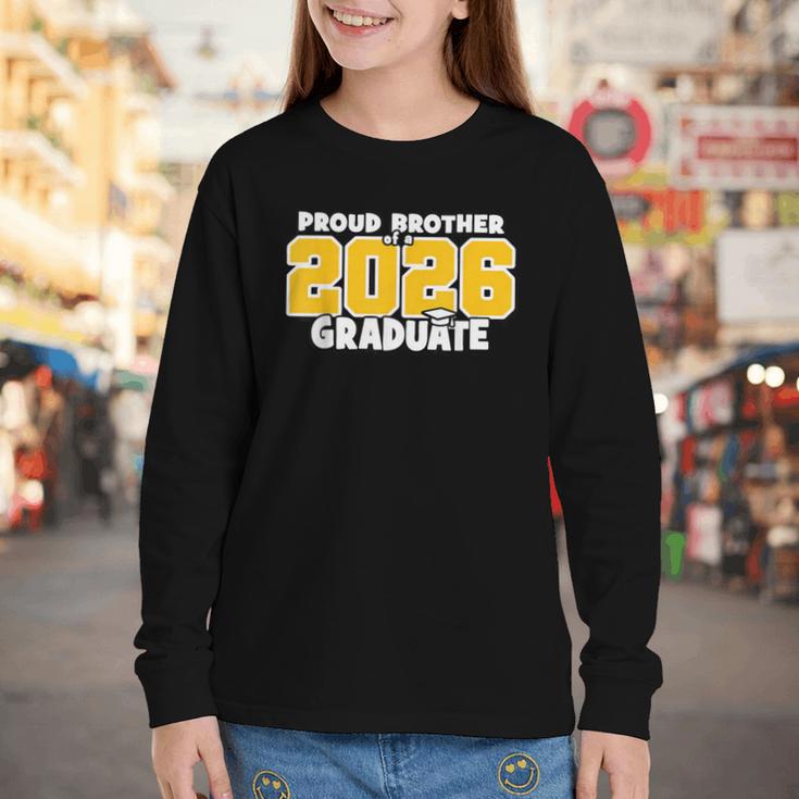 Proud Brother Of 2026 Graduate Matching Back To School GY Youth Long Sleeve Tee