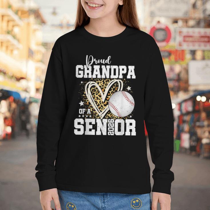 Proud Grandpa Of A 2026 Senior Baseball Graduation Leopard Youth Long Sleeve Tee Proud Grandpa Of A 2026 Senior Baseball Graduation Leopard Youth Long Sleeve Tee